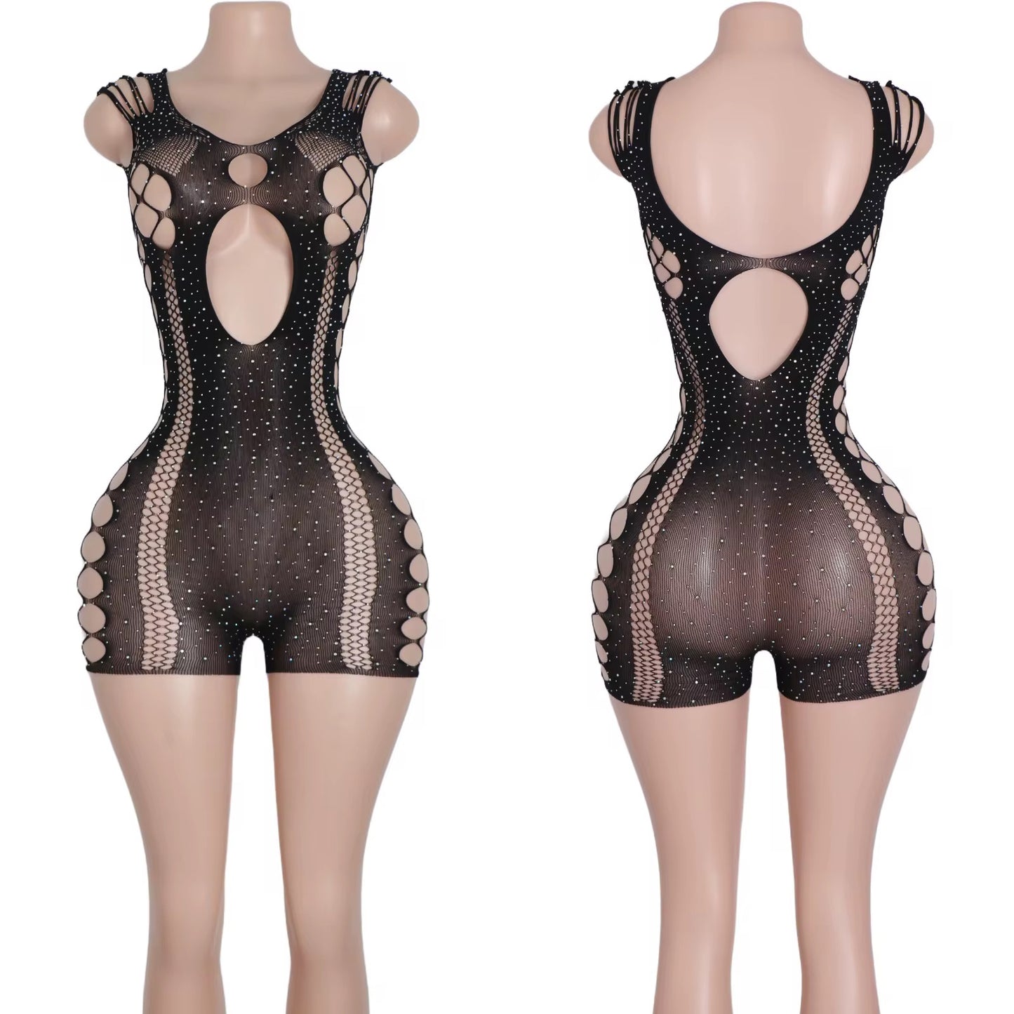 Fishnet Lace Romper