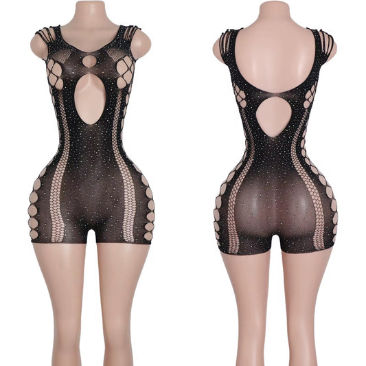 Fishnet Lace Romper