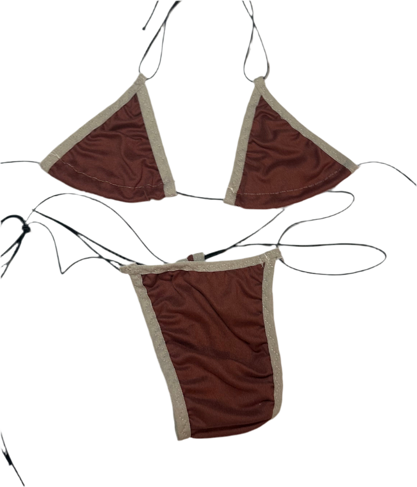 The Vixen Microkini, Khaki + Brown