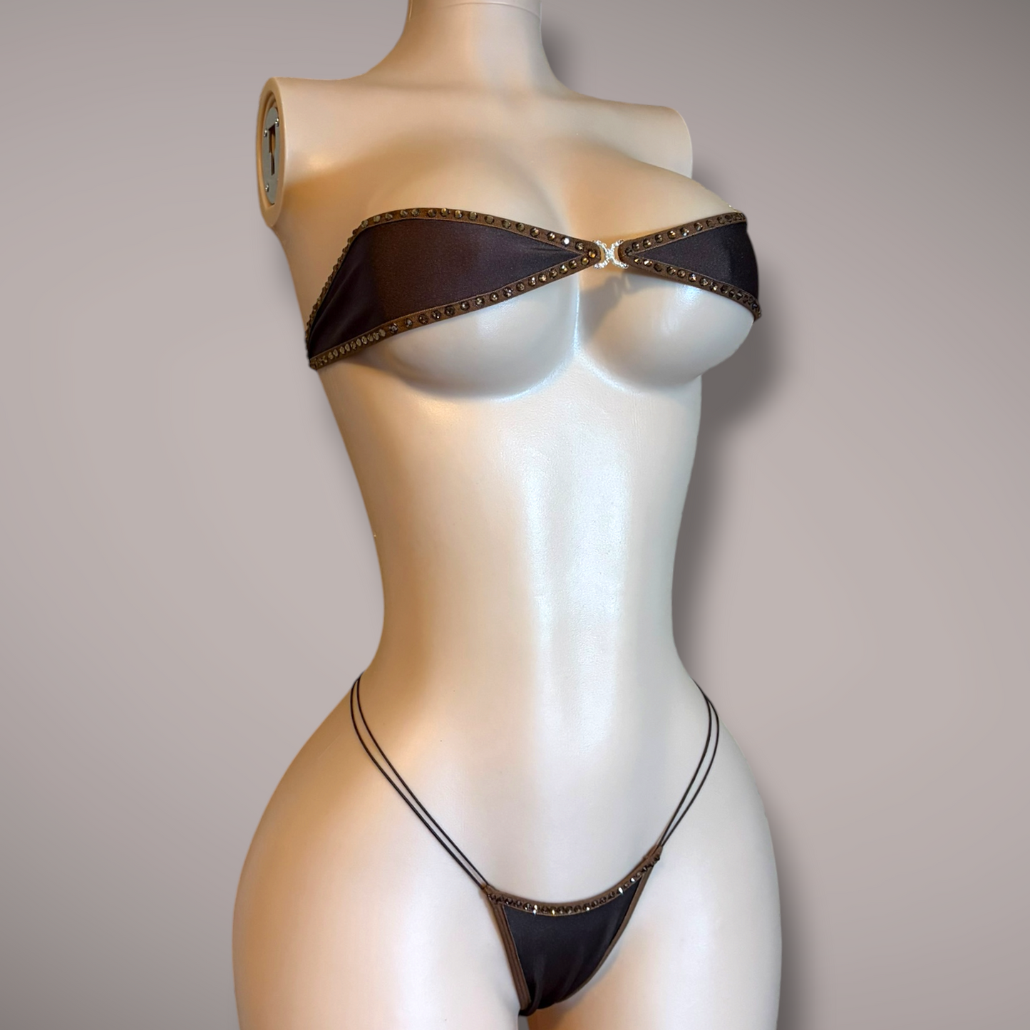 The Gianna, Brown Rhinestone Set
