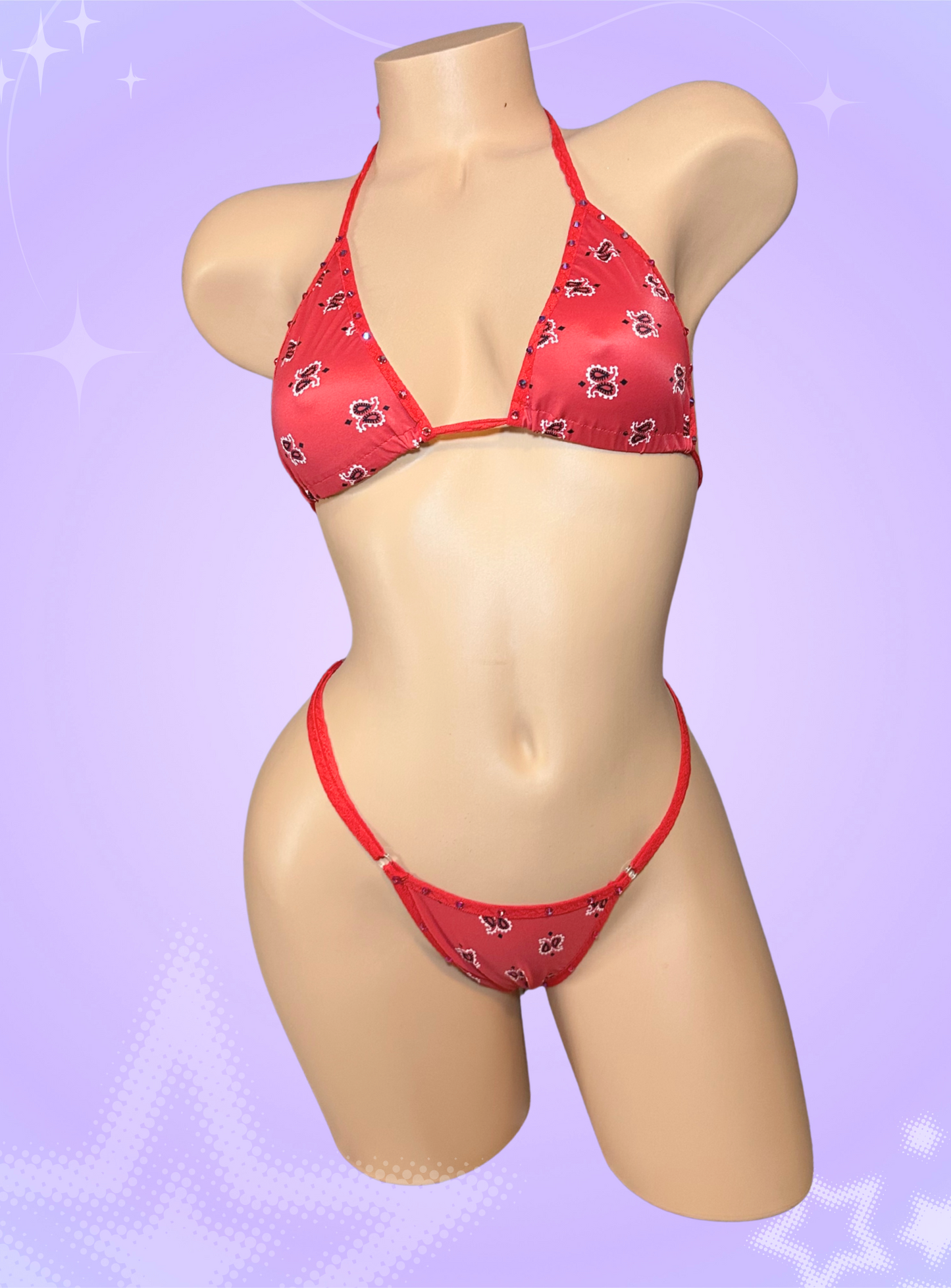 Red Paisley Bikini
