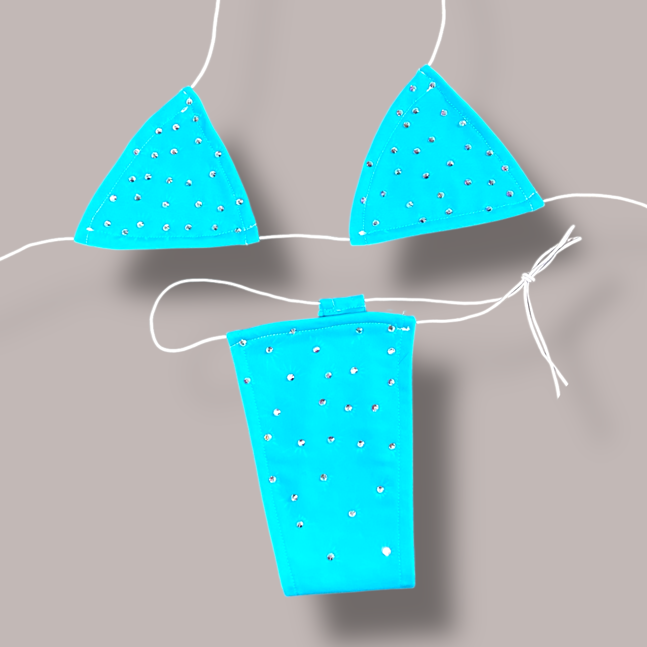The Nova Microkini, Turquoise with Rhinestones