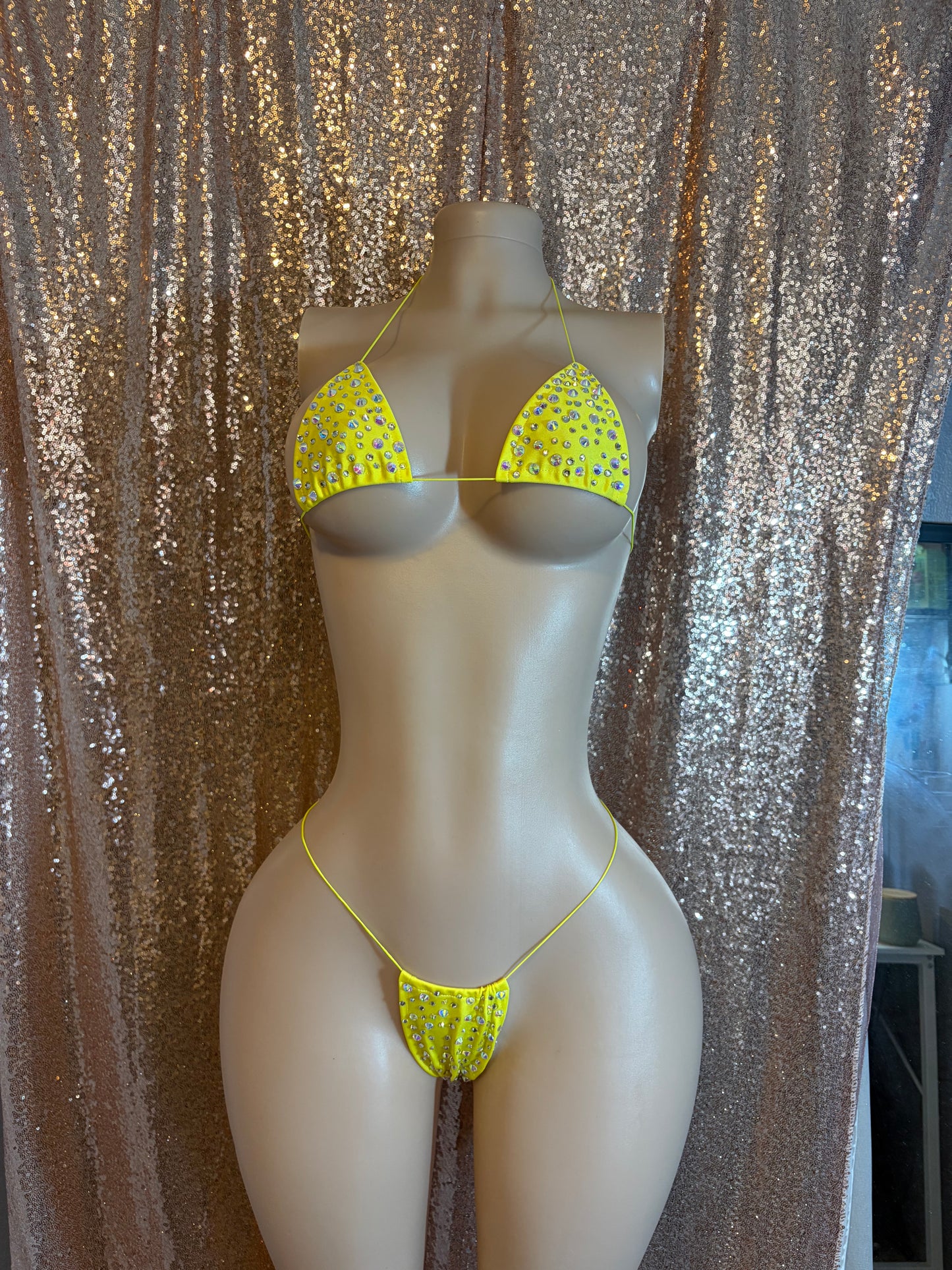 Yellow Super Bling Microkini