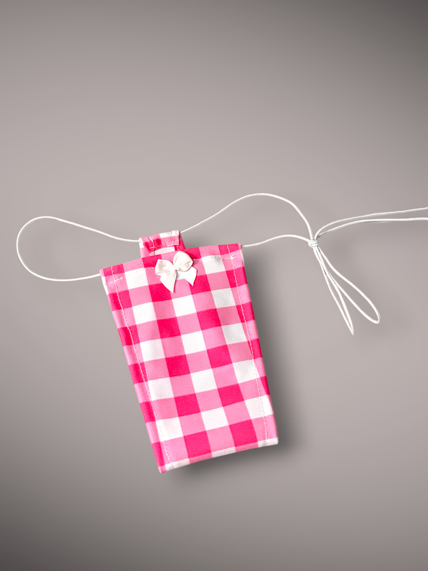The Nova Microkini, Pink & White Gingham with Bows