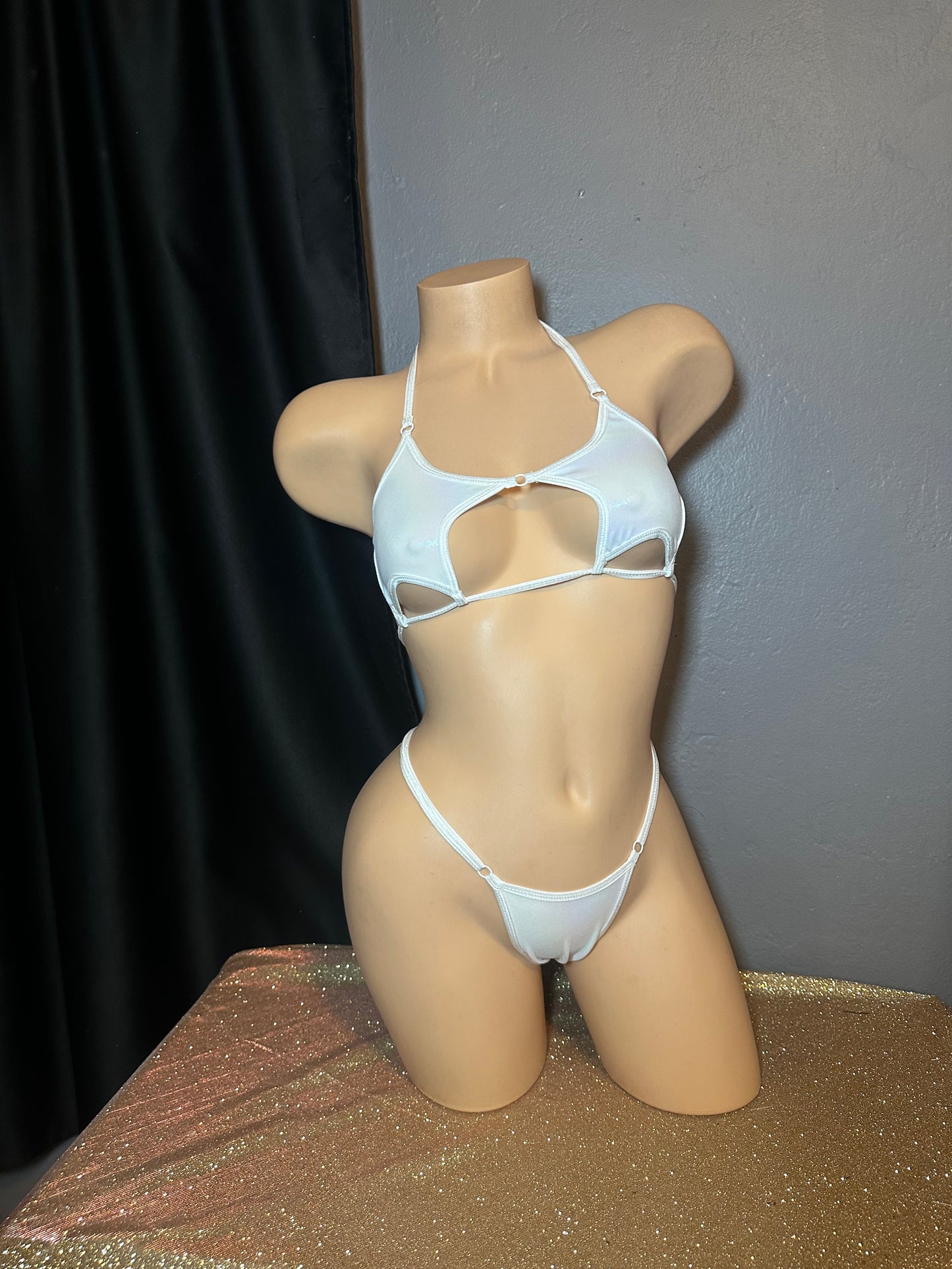 Holographic White Star Bikini