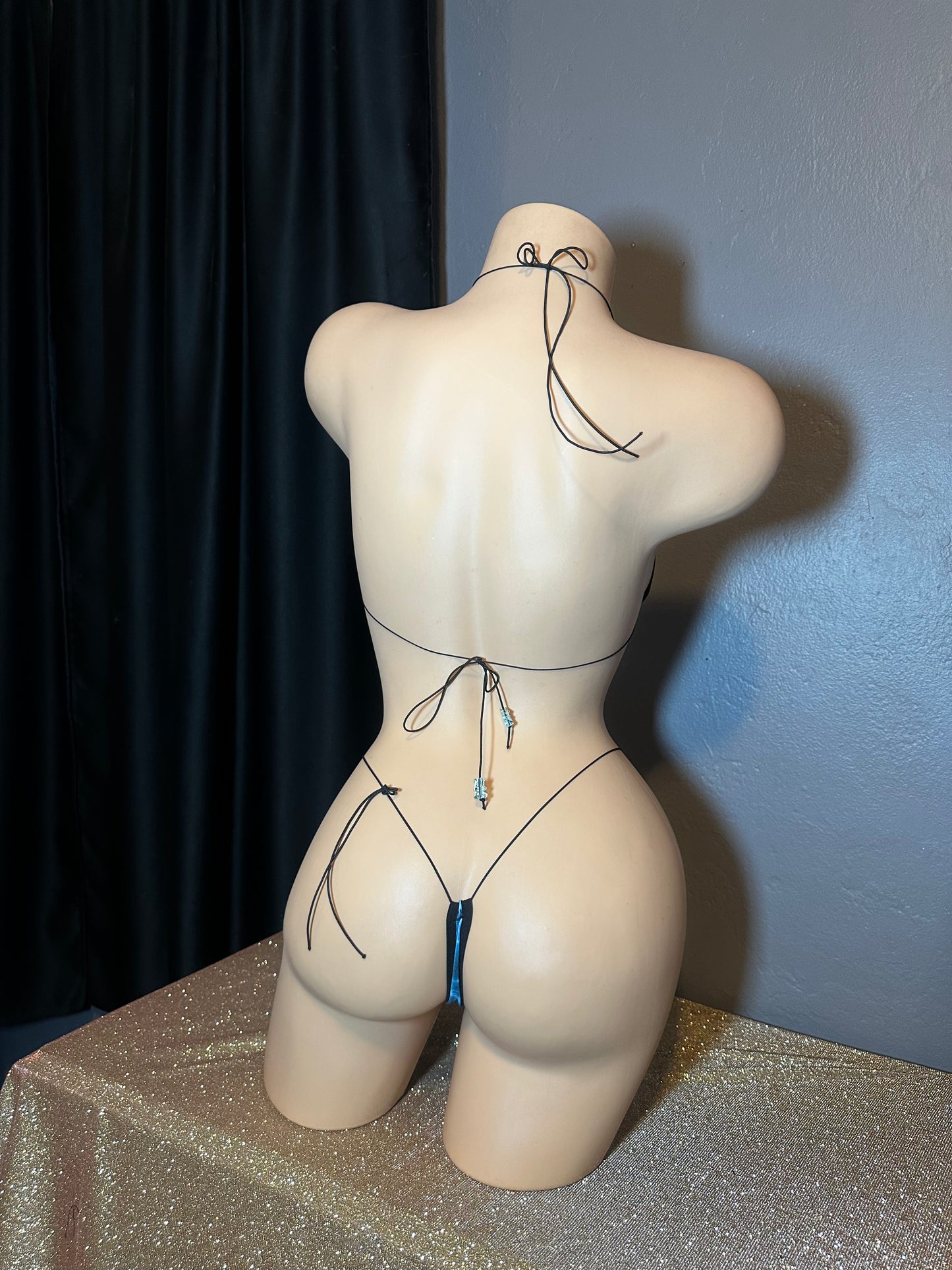 The Nova Microkini, Blue and Black Lightning Print