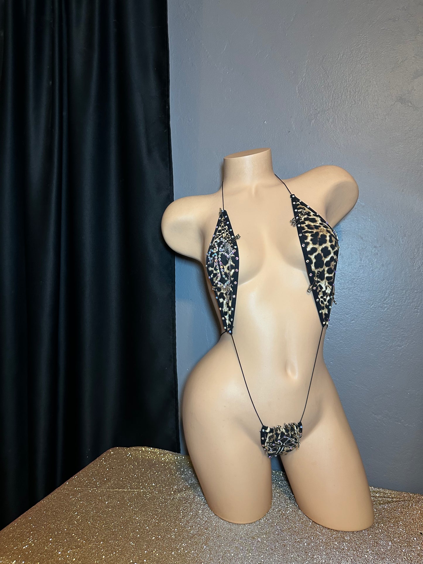 The Madelyn One Piece, Leopard Print + Crosses