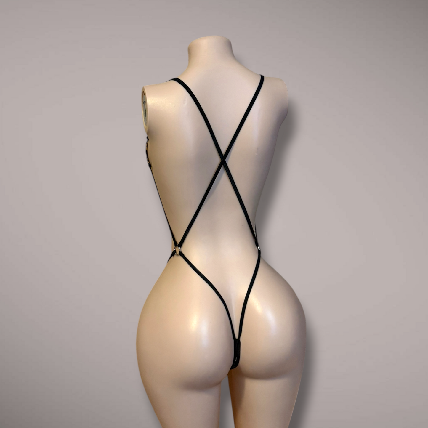 The Mantis Velvet Cheetah Print 1 Piece Slingshot