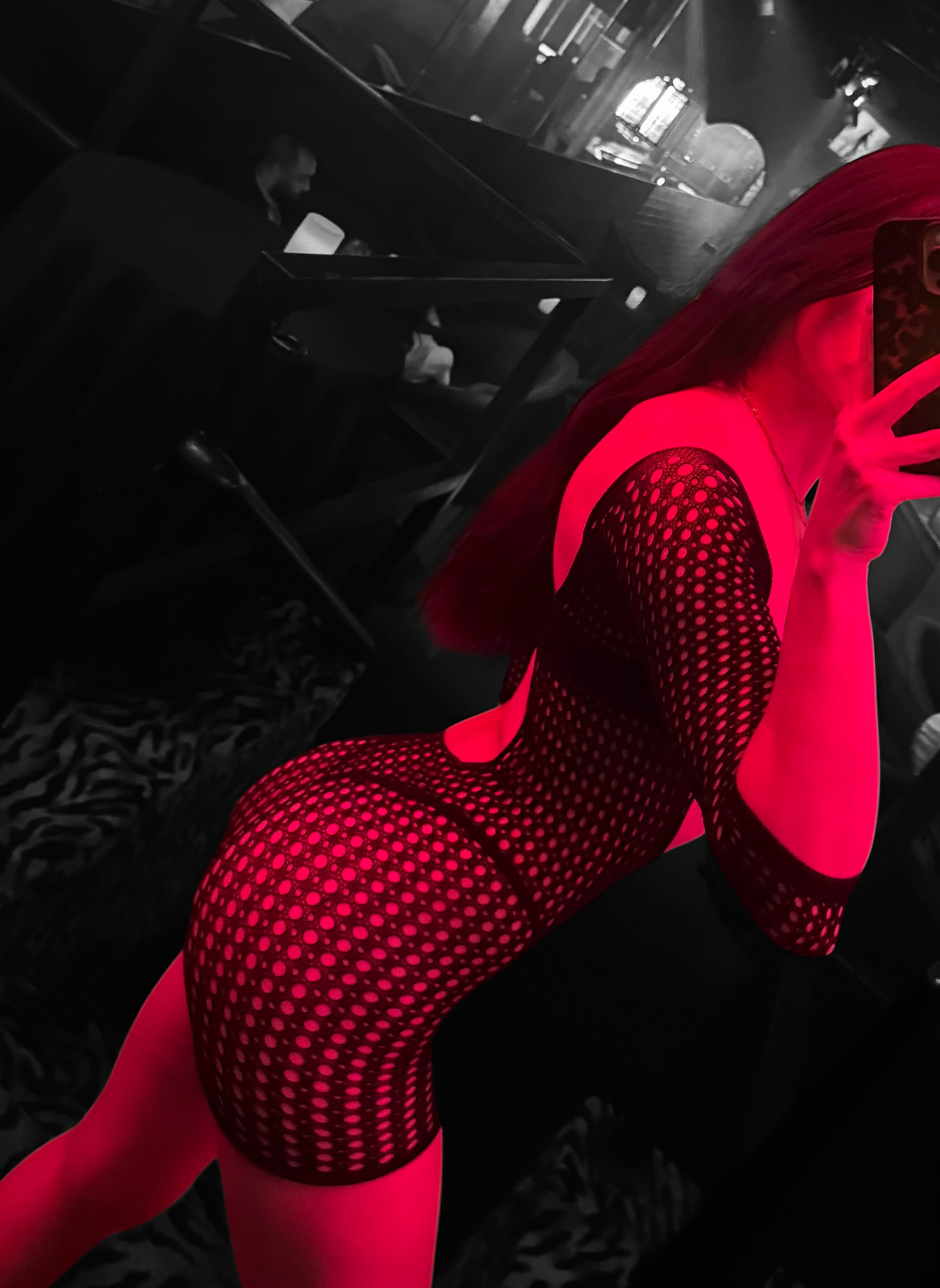 The Katie Fishnet Cutout Dress