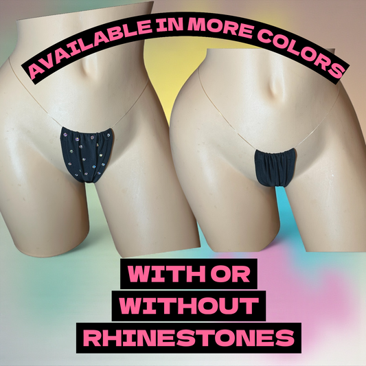 Solid Colors Micro Thong with Clear Strings