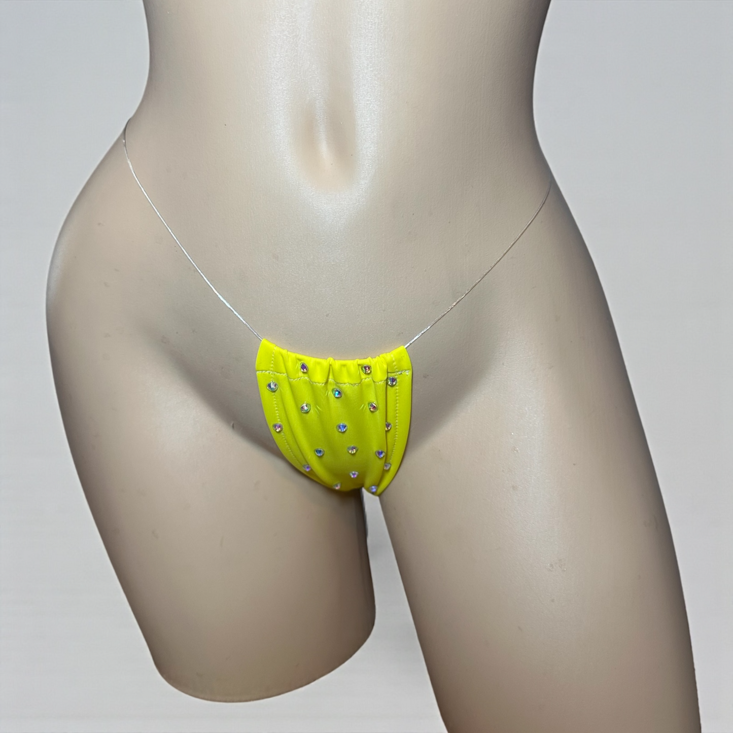 Solid Colors Micro Thong with Clear Strings