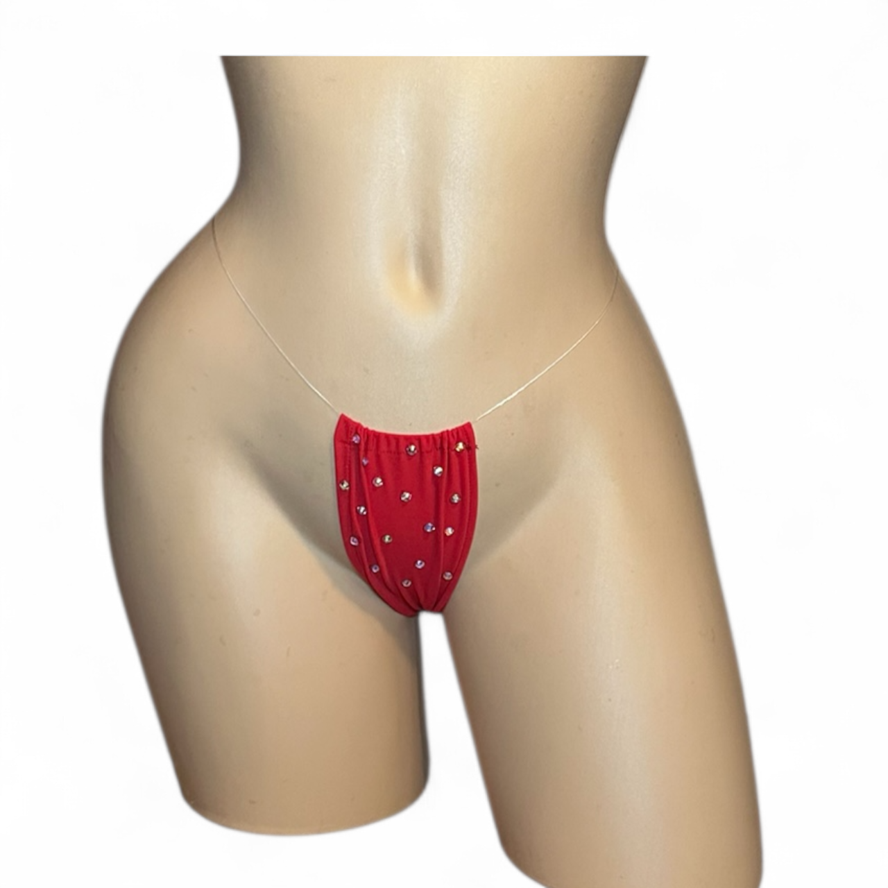 Solid Colors Micro Thong with Clear Strings