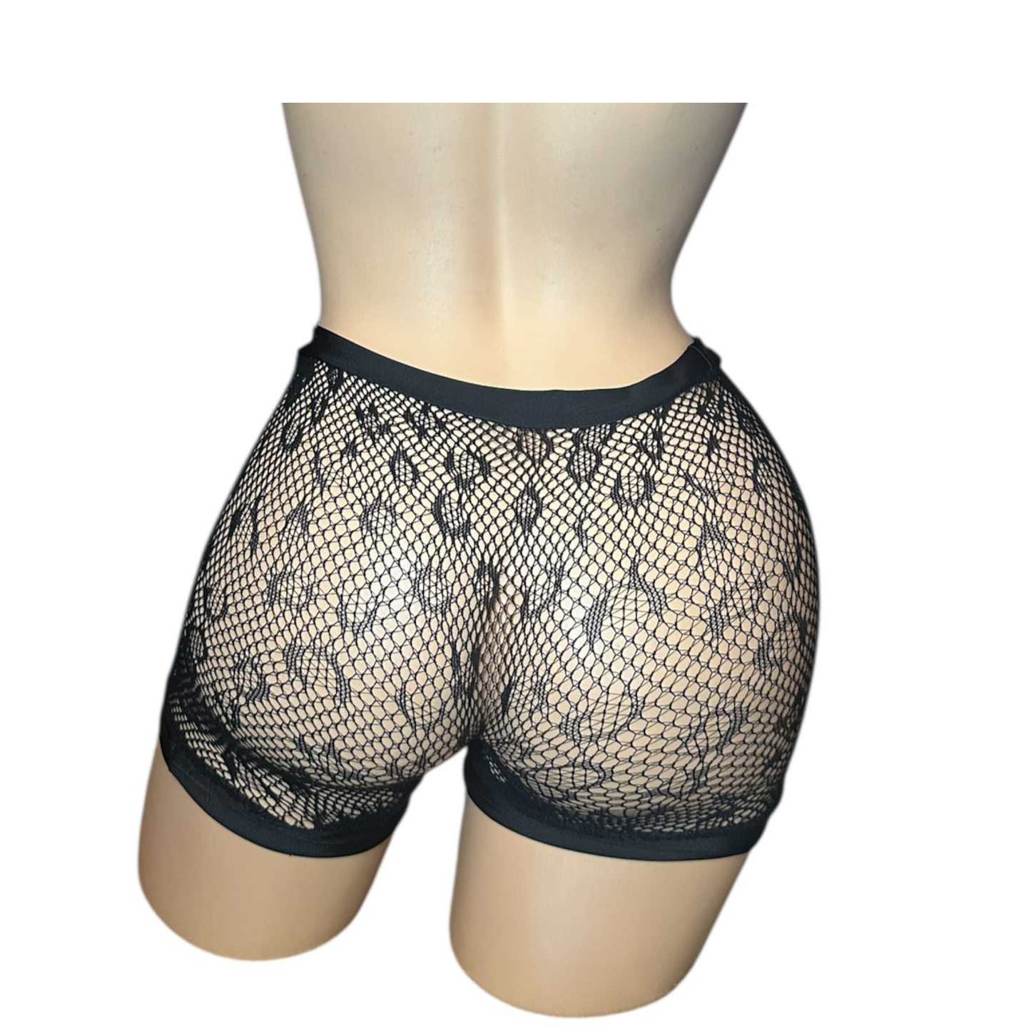 Leopard Fishnet Shorts