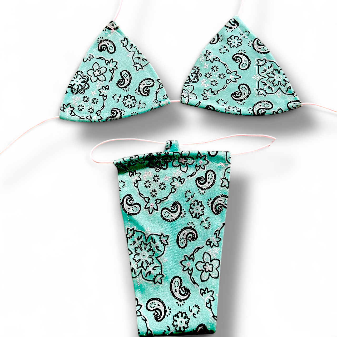 The Nova Microkini, Turquoise Paisley