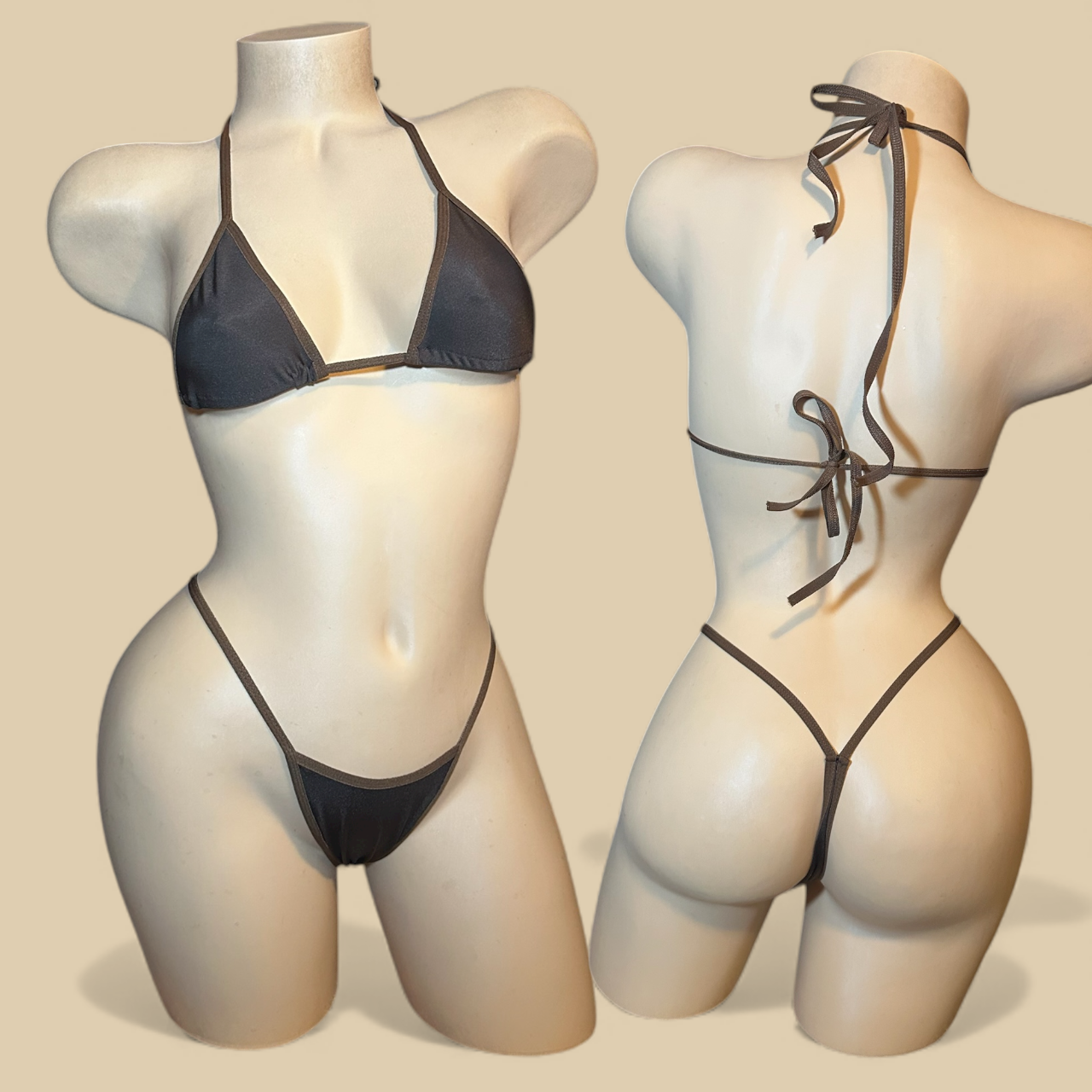 Brown Thong Bikini