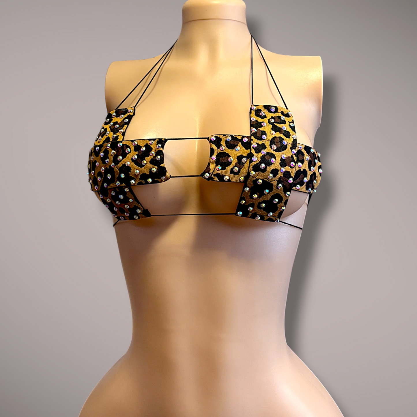 Leopard Rhinestone 3-Piece Set