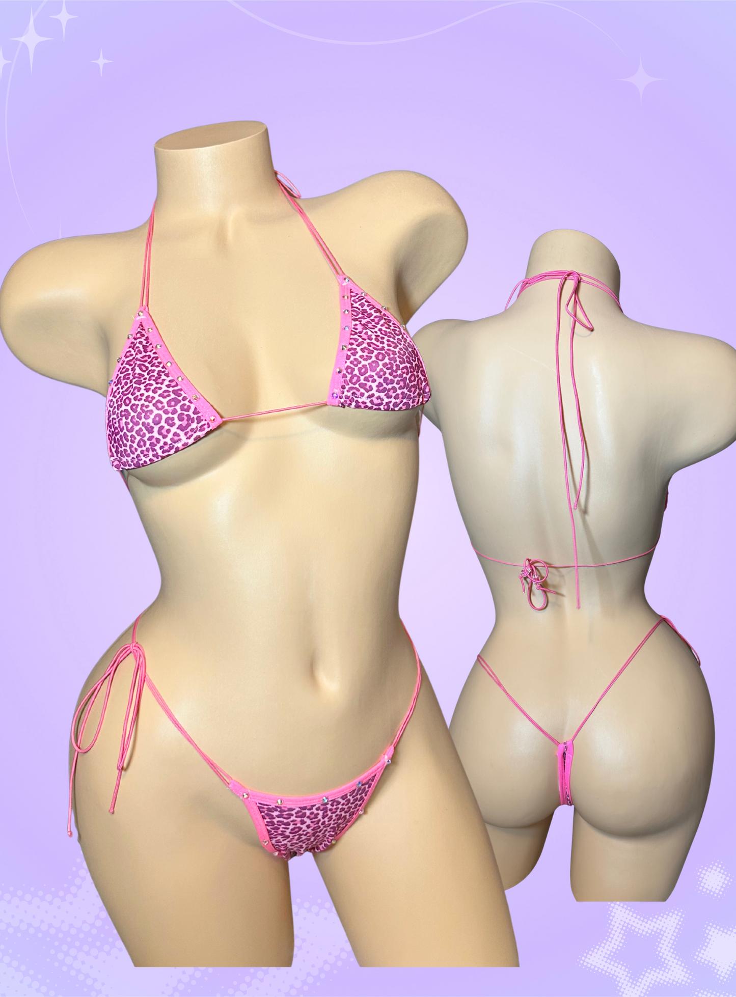 The Vixen Microkini, hot pink Cheetah