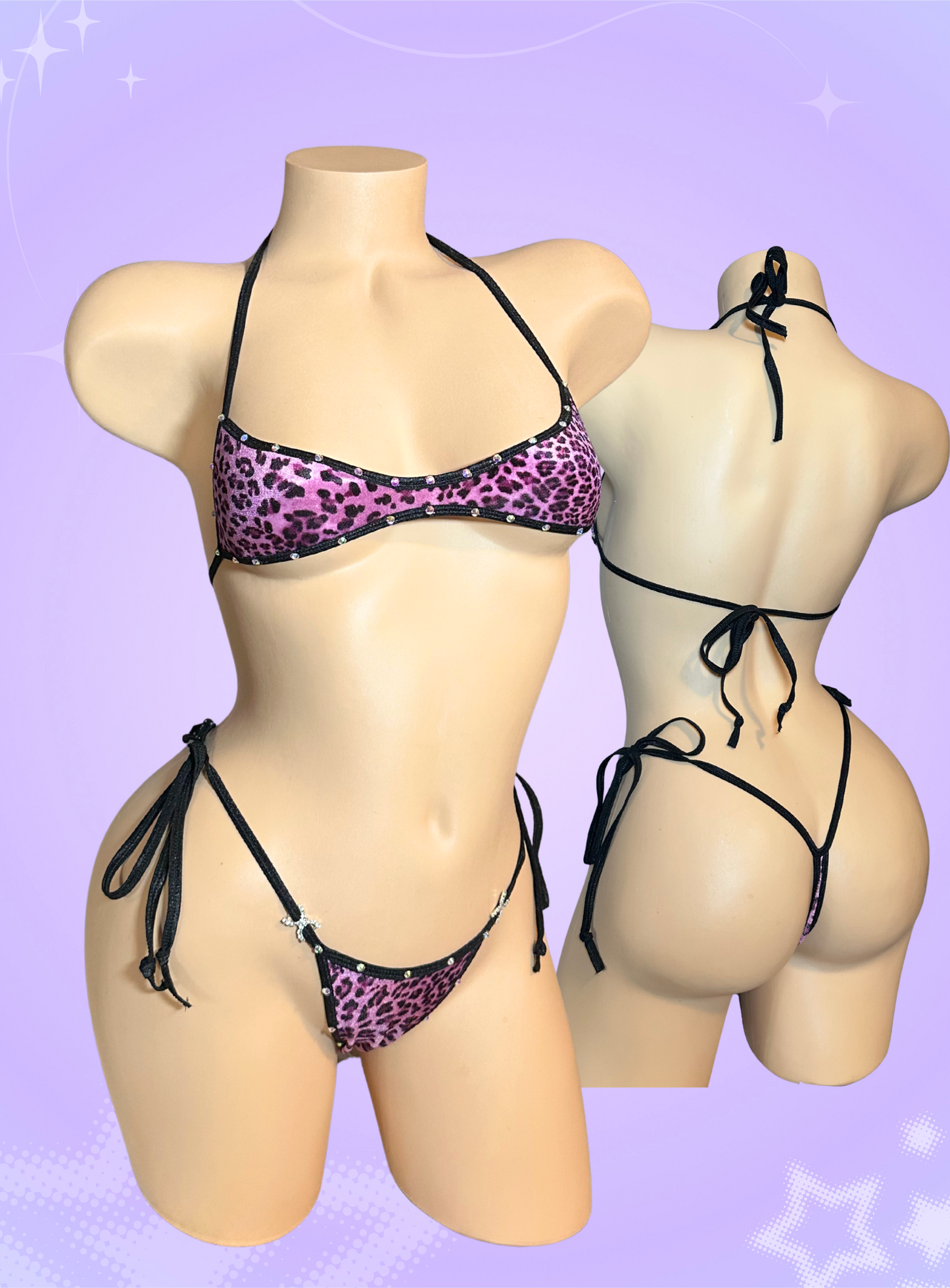 The Jade, Velvet Purple Cheetah Print
