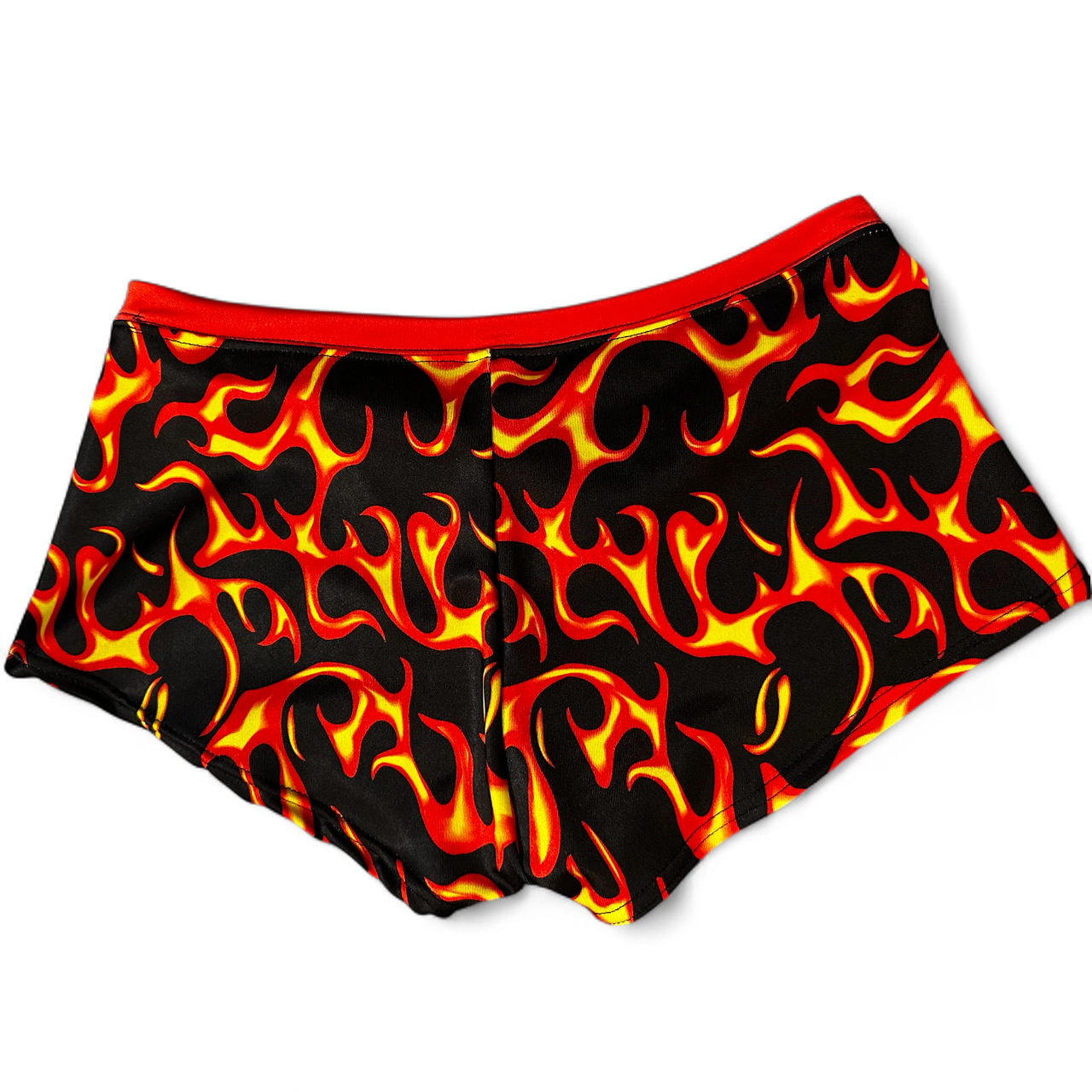 Flame Print Pole Shorts