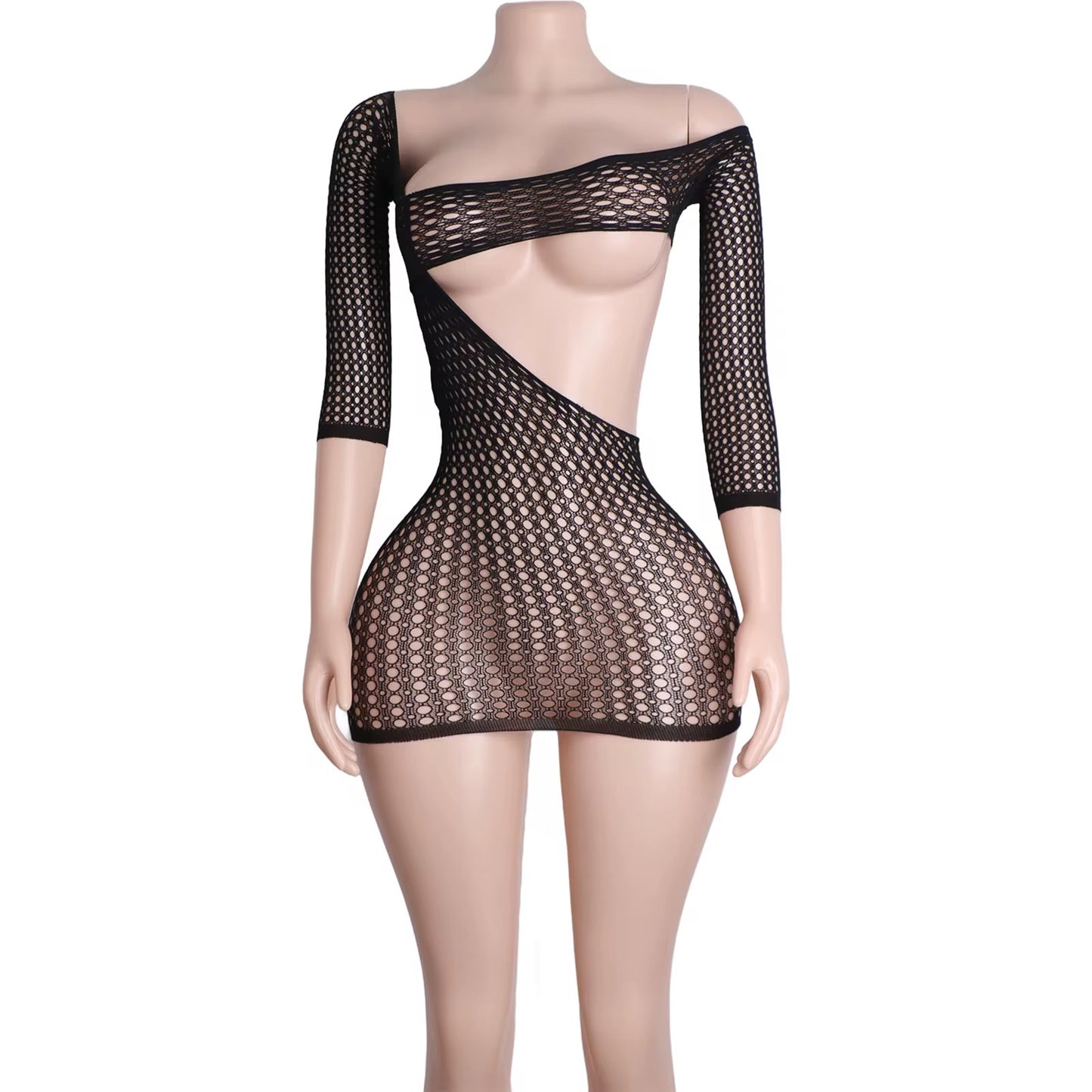 The Katie Fishnet Cutout Dress
