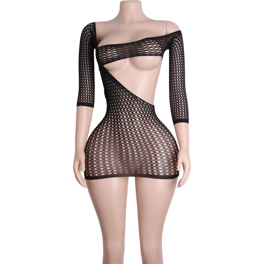 The Katie Fishnet Cutout Dress