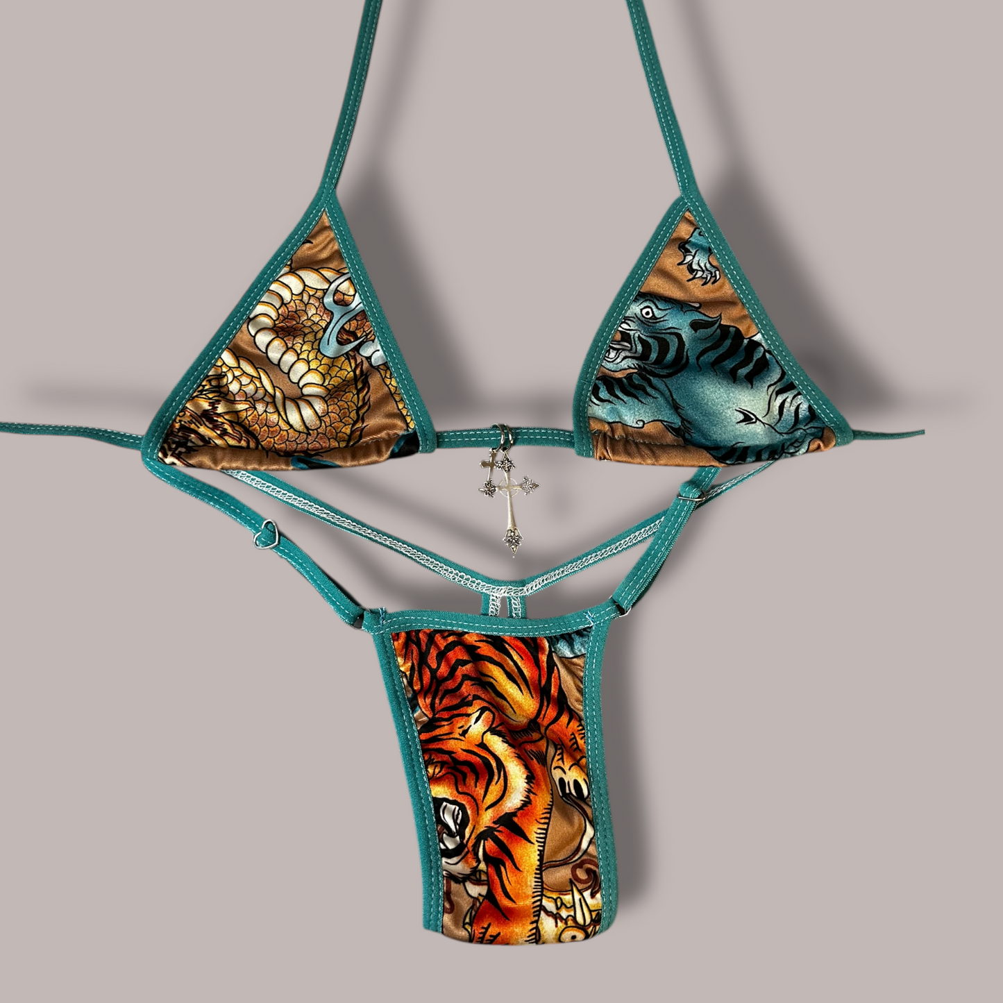 Teal Tattoo Print 2 pc Set
