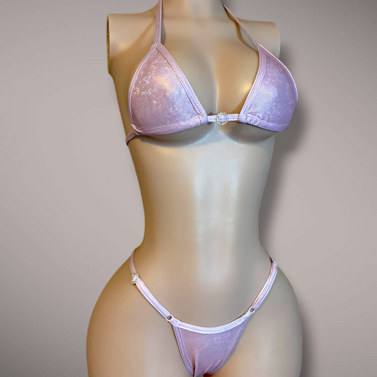 Holographic Light Pink 2 Piece Set