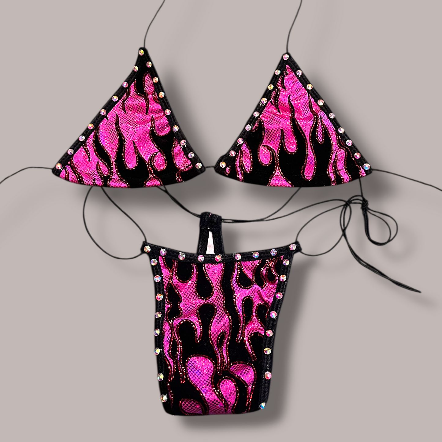 The Vixen Microkini, Pink And Black Flames