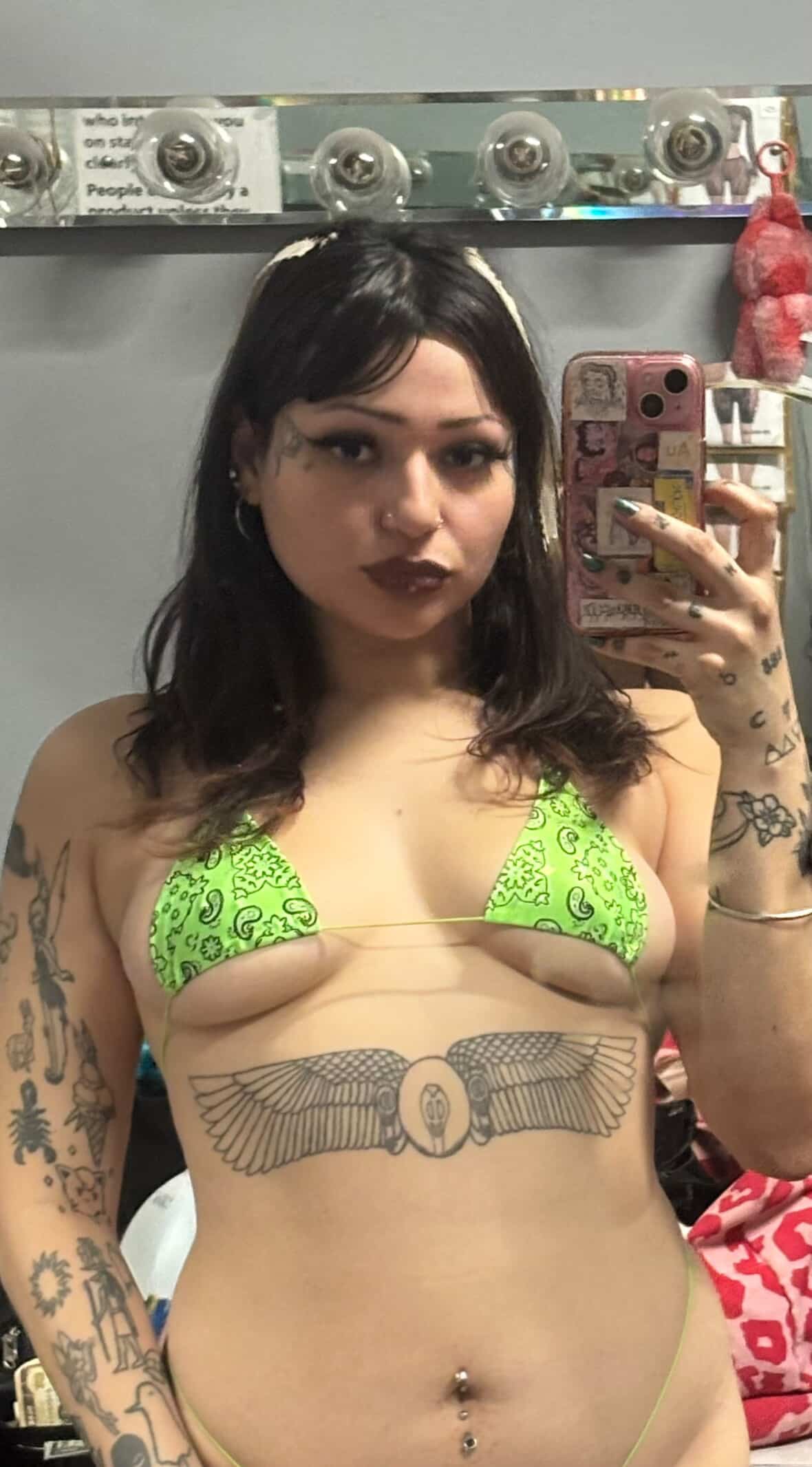 The Nova Microkini, Neon Green Paisley