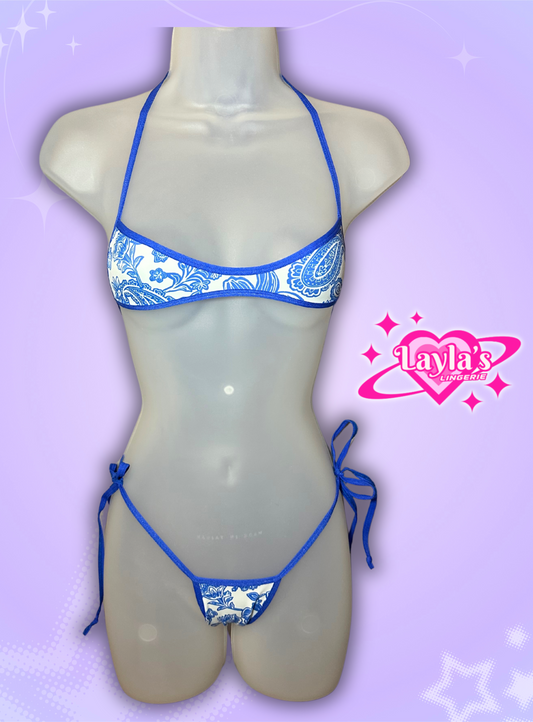 The Jade Bikini, Royal Blue Paisley