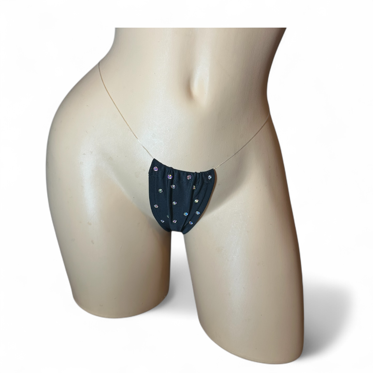 Solid Colors Micro Thong with Clear Strings