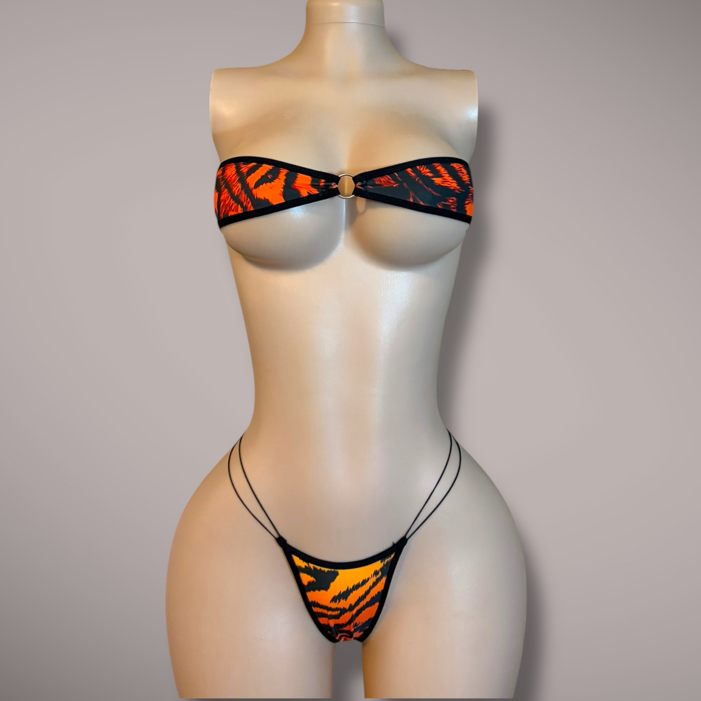 The Gianna, Orange Tiger Print 2 Piece Set