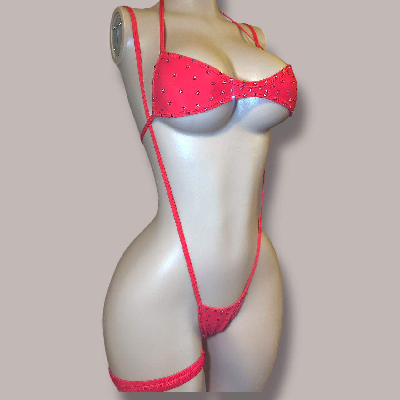 Red Jade Slingshot 2 Piece with Gems