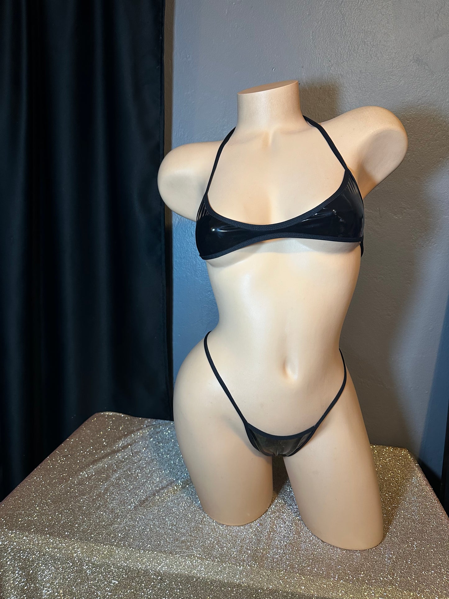 The Jade, Black Faux Latex