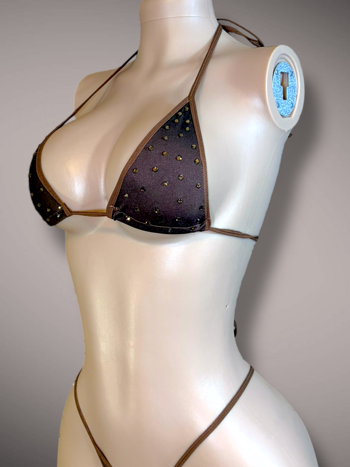 Brown Rhinestone 2 pc Set