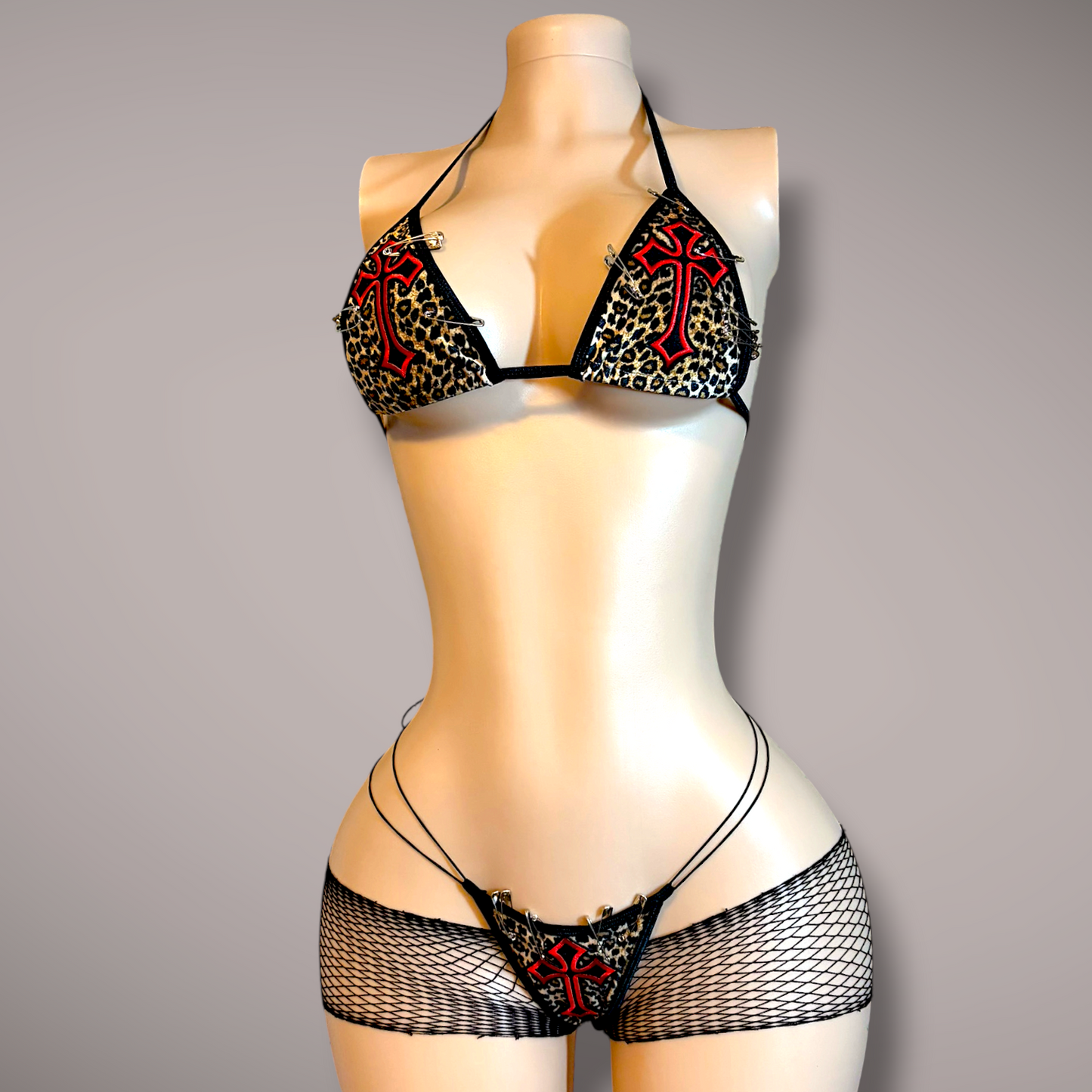 Velvet Cheetah Cross Set