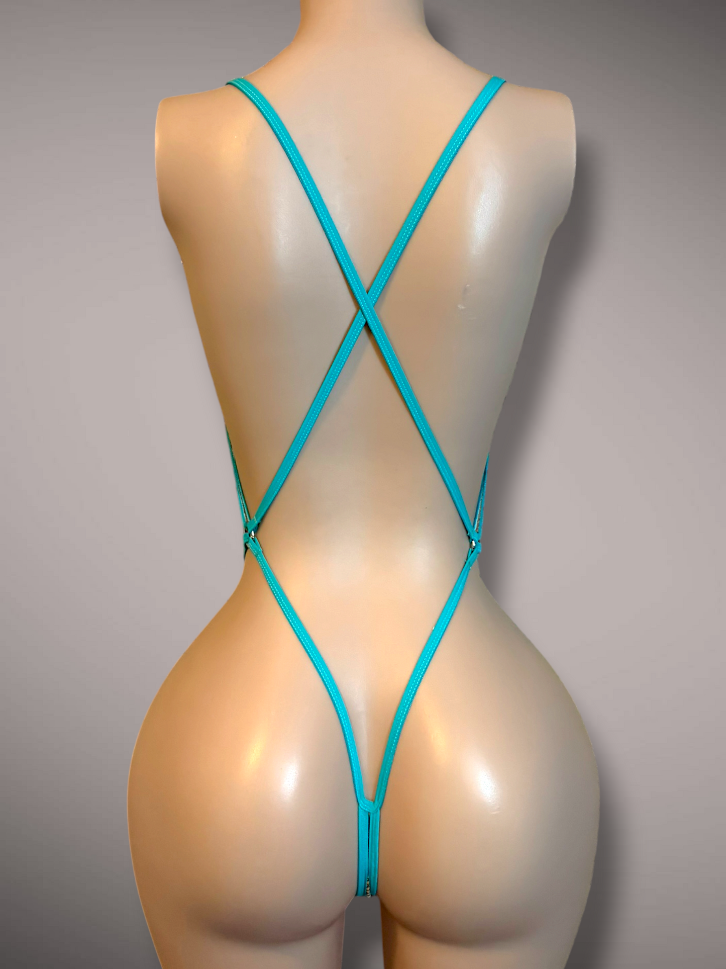 Mantis Slingshot One Piece, Tattoo Print & Teal