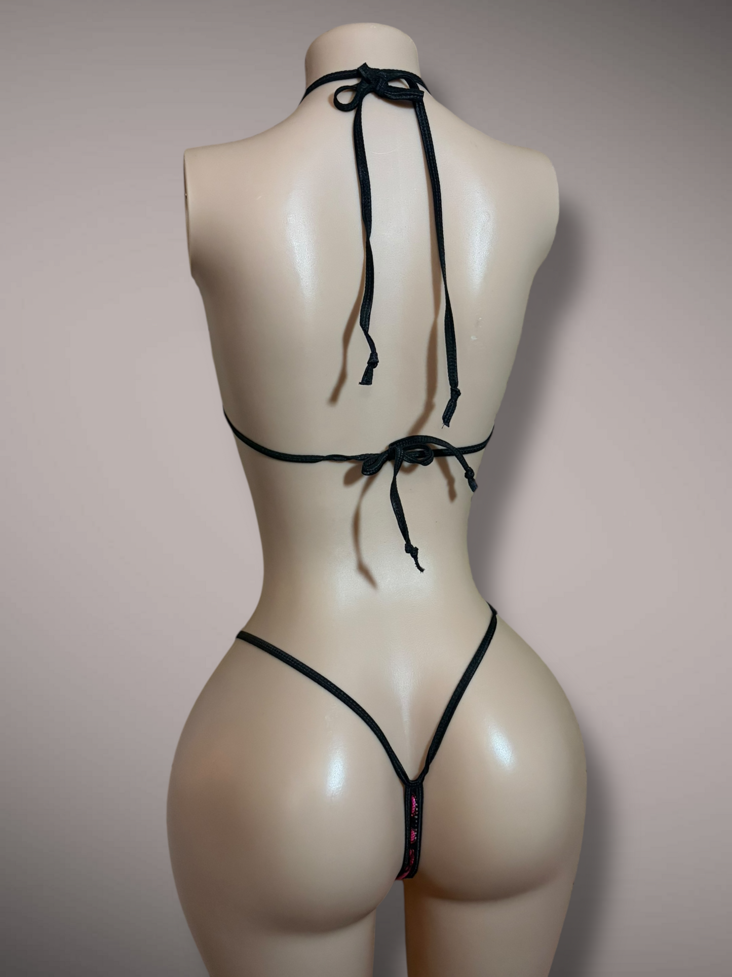 Pink and Black Flames 2 piece Set