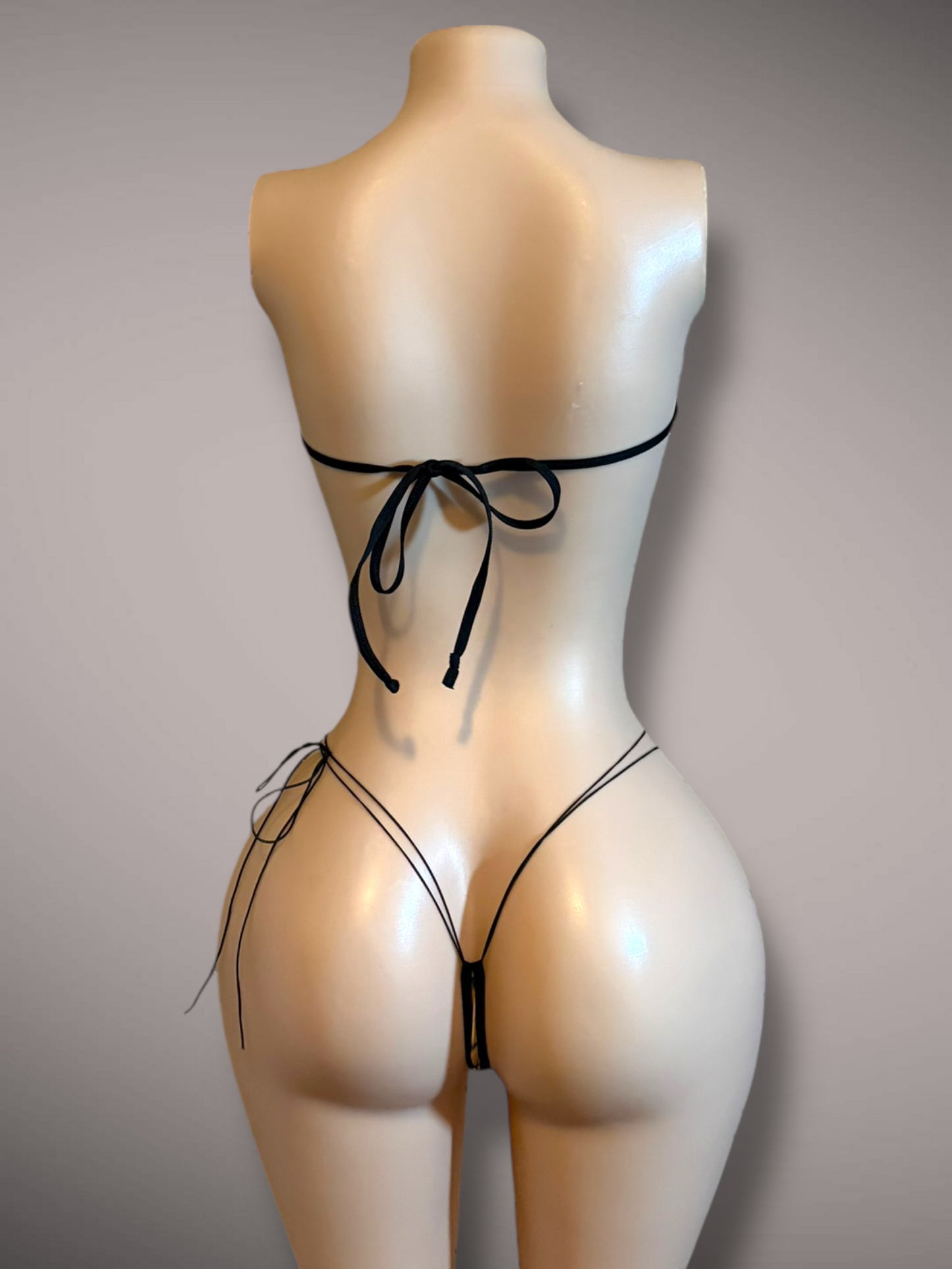 The Gianna, Black Faux Latex