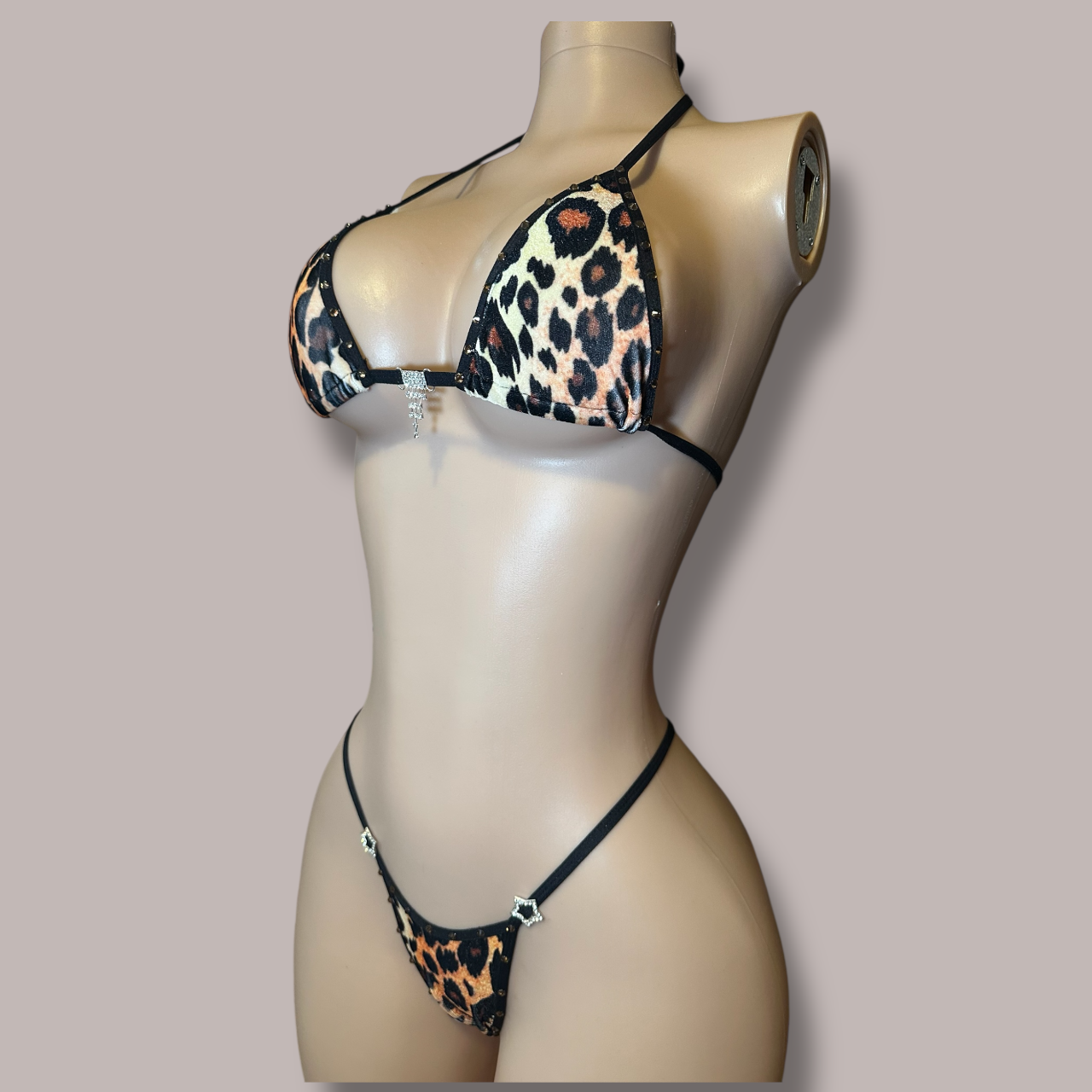 Velvet Cheetah Print Bikini