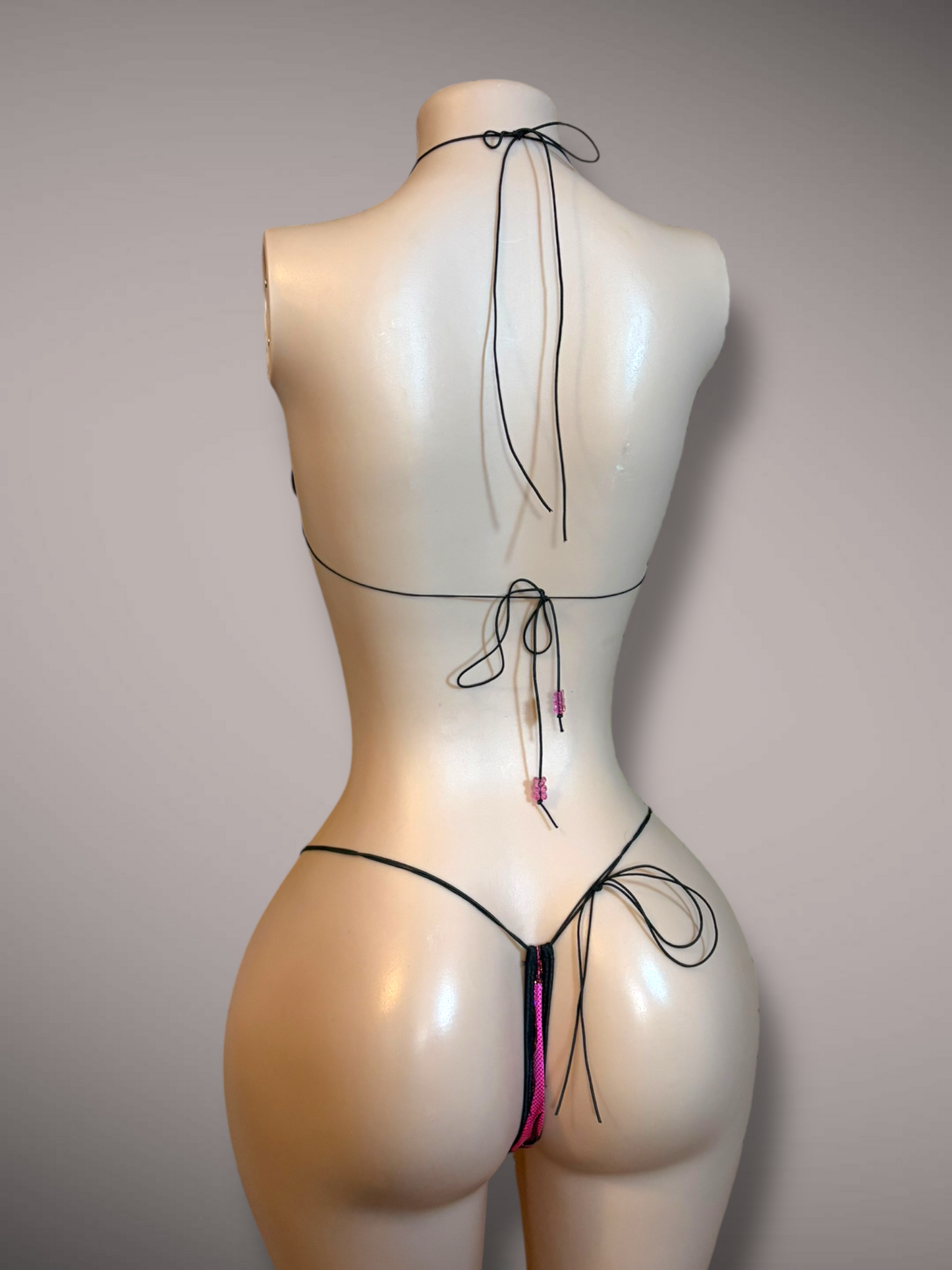 The Vixen Microkini, Pink and Black Flames