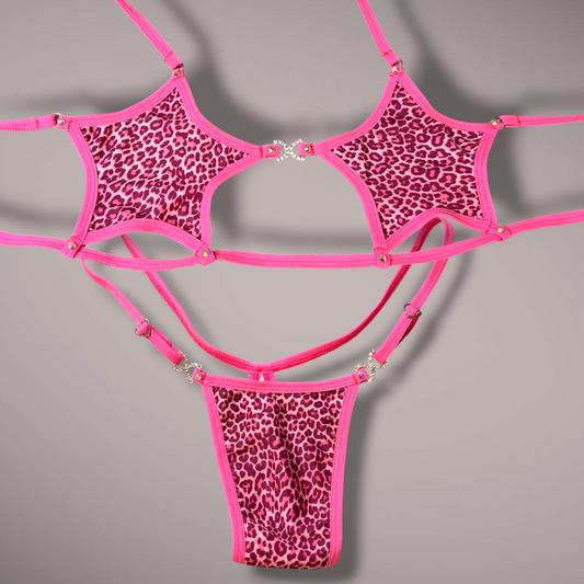 Pink Cheetah Star Set