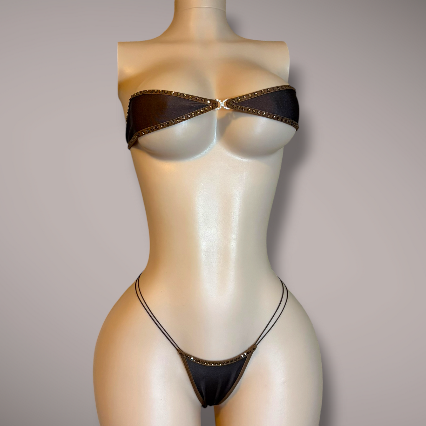 The Gianna, Brown Rhinestone Set