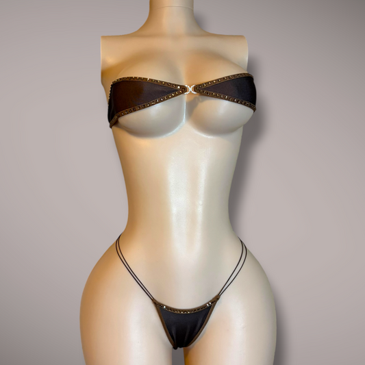 The Gianna, Brown Rhinestone Set