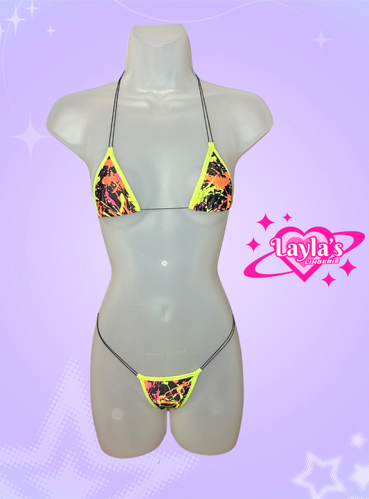 The Vixen Microkini, 80s neon print