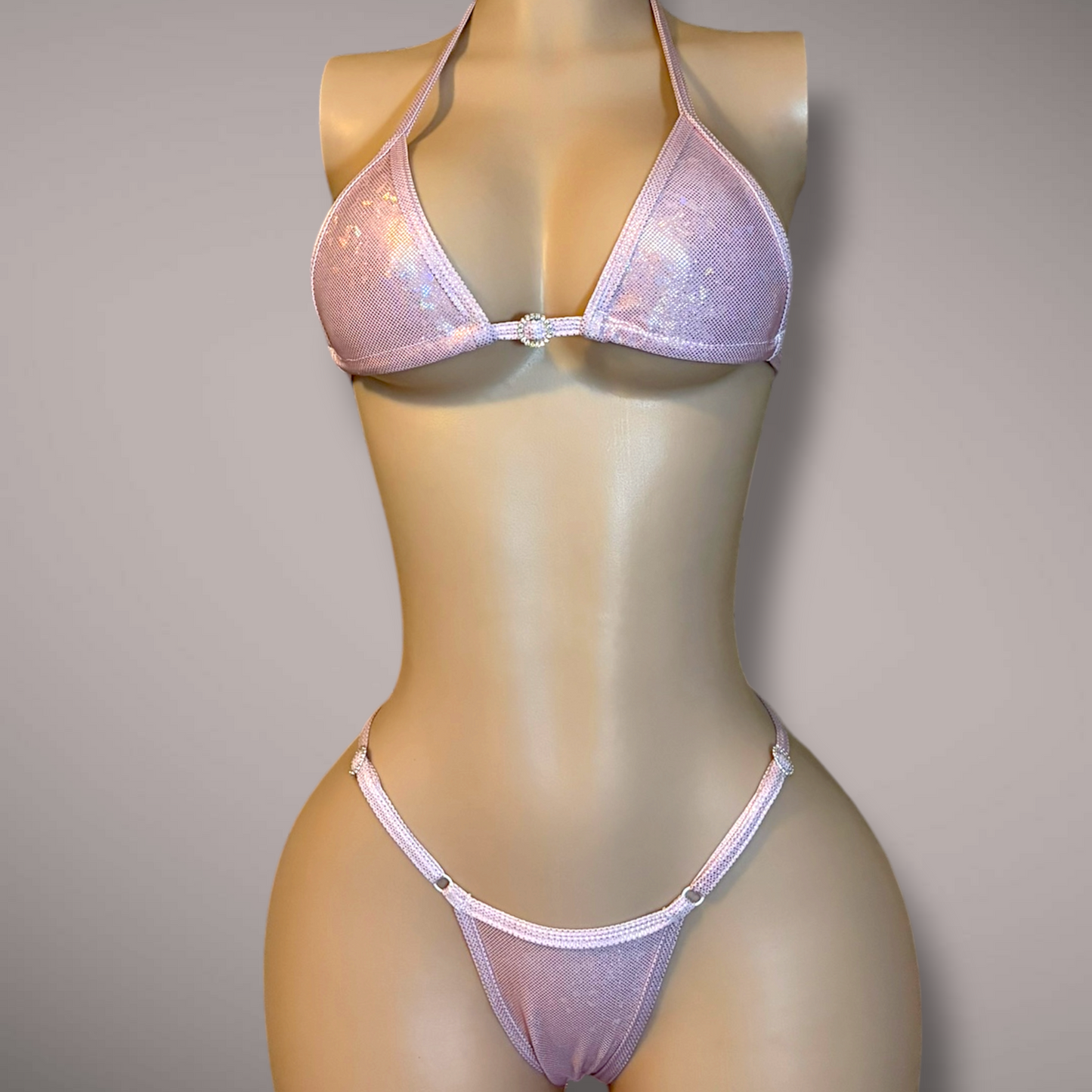 Holographic Light Pink 2 Piece Set