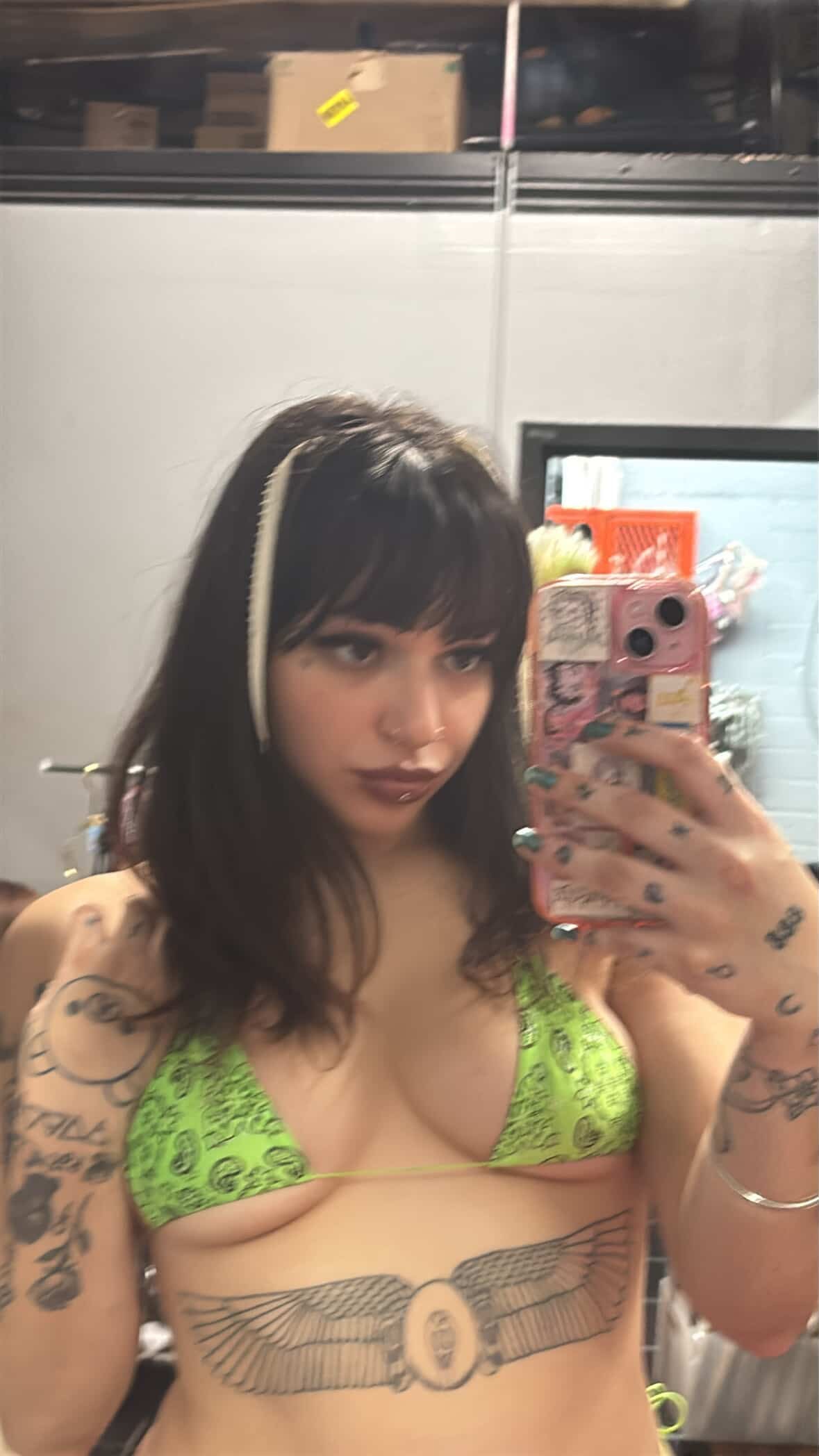 The Nova Microkini, Neon Green Paisley