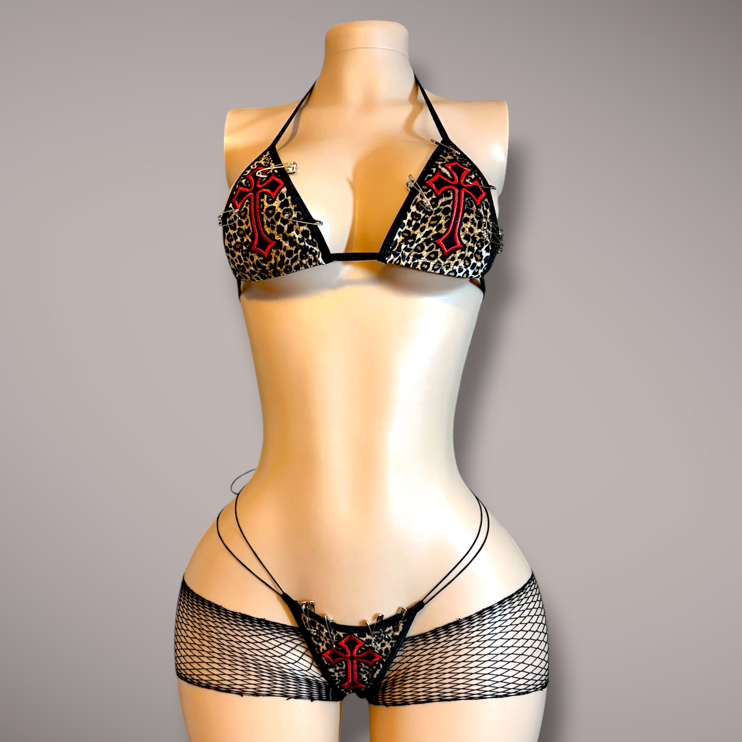 Velvet Cheetah Cross Set