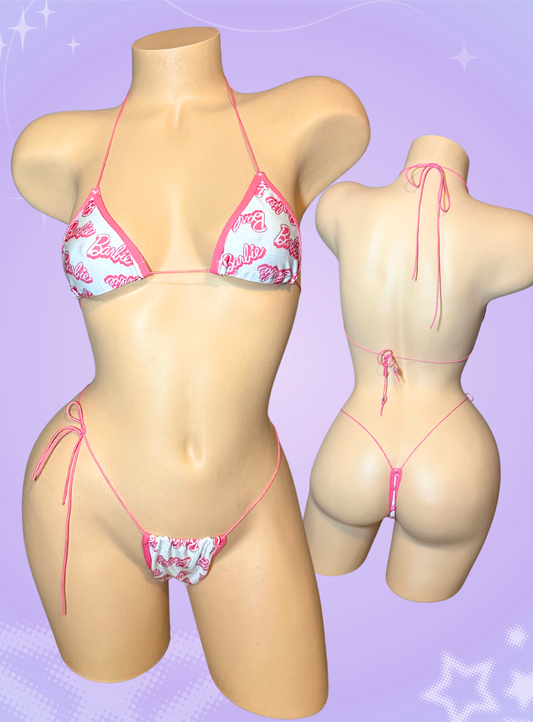 The Nova Microkini, pink and white logo