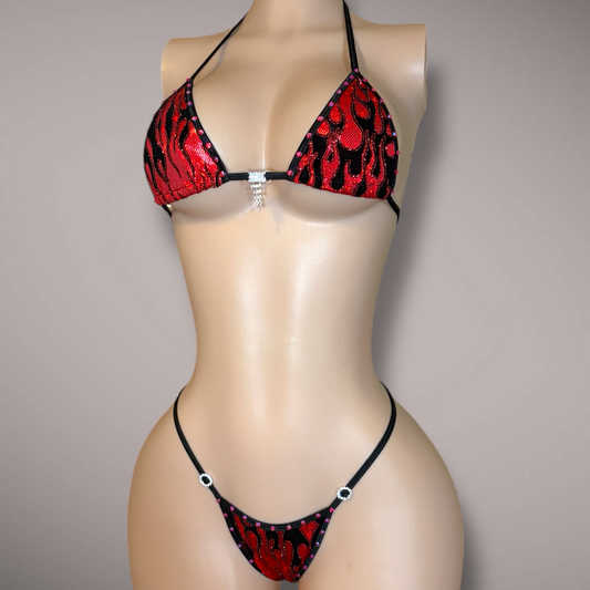 Black and Red Holo Flames Set